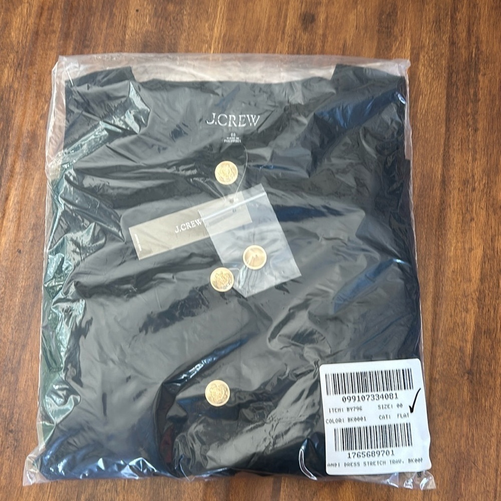 J. Crew Sleeveless midi dress in stretch linen blend BY796 00 Black - Picture 5 of 5